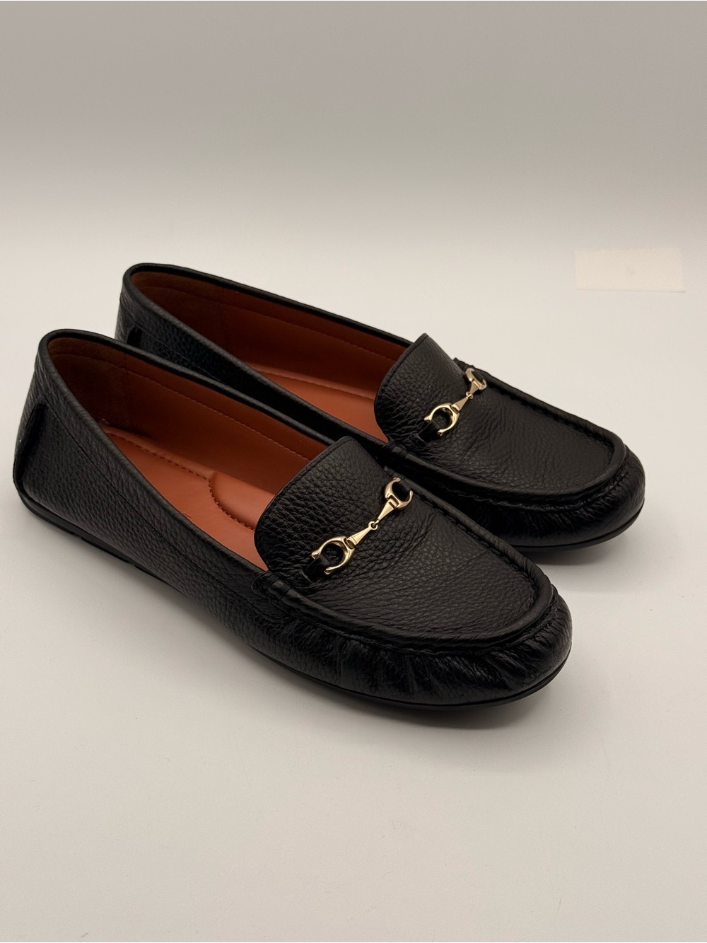 Coach Mavis Black Pebbled Leather Horsebit Loafers Flats Slip-On Classic Shoes - Picture 4 of 16